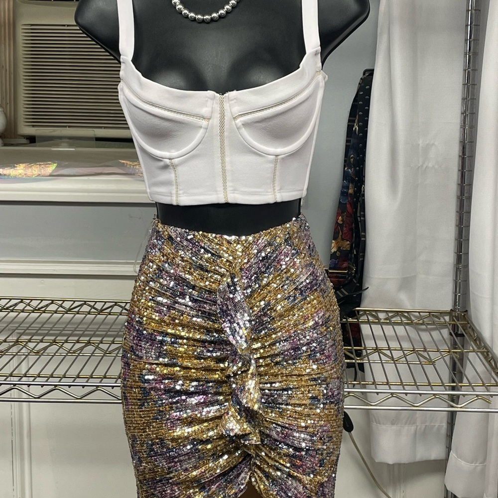 Nookie Multicolor Sequin Skirt🔥